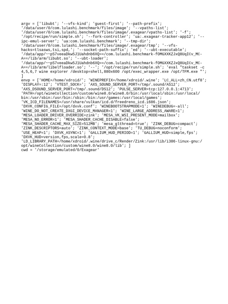 Exagear Benchmark Configuration Script | PDF