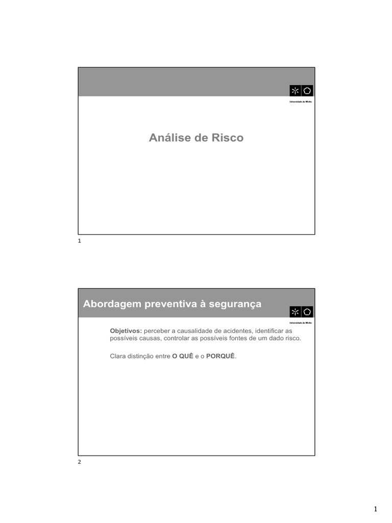 Análise de Risco e Segurança no Trabalho | PDF