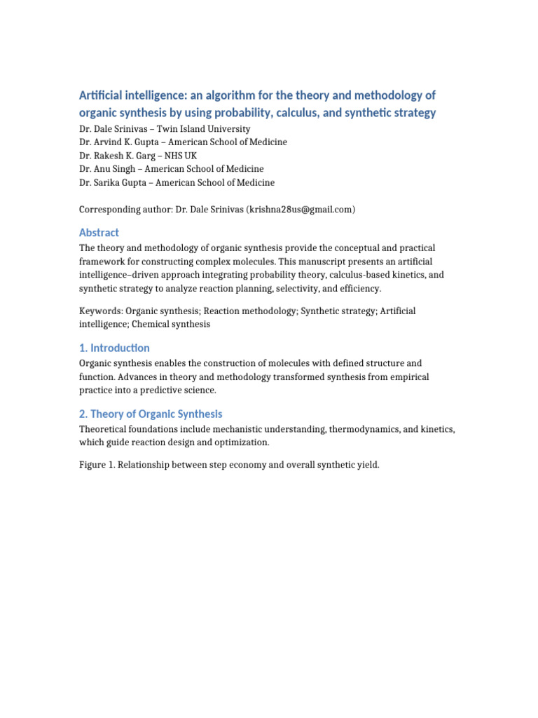 AI-Driven Organic Synthesis Methodology | PDF