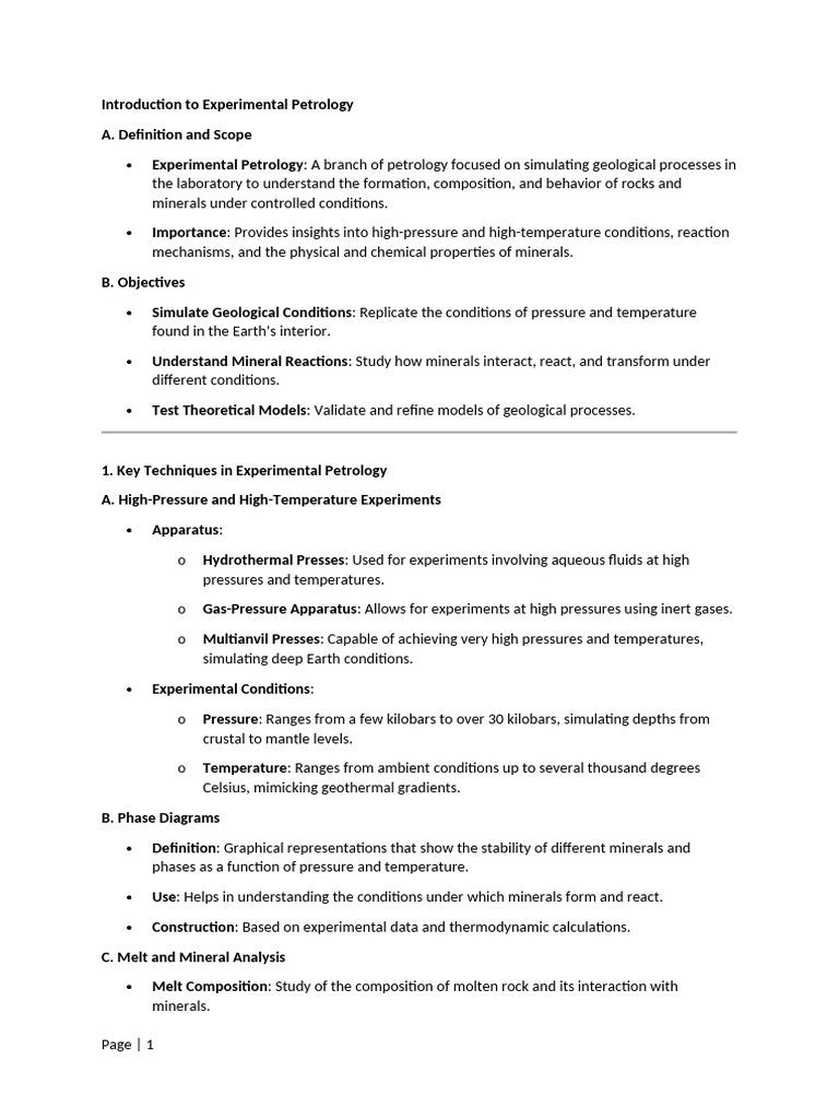 Experimental Petrology Overview | PDF | Igneous Rock | Magma