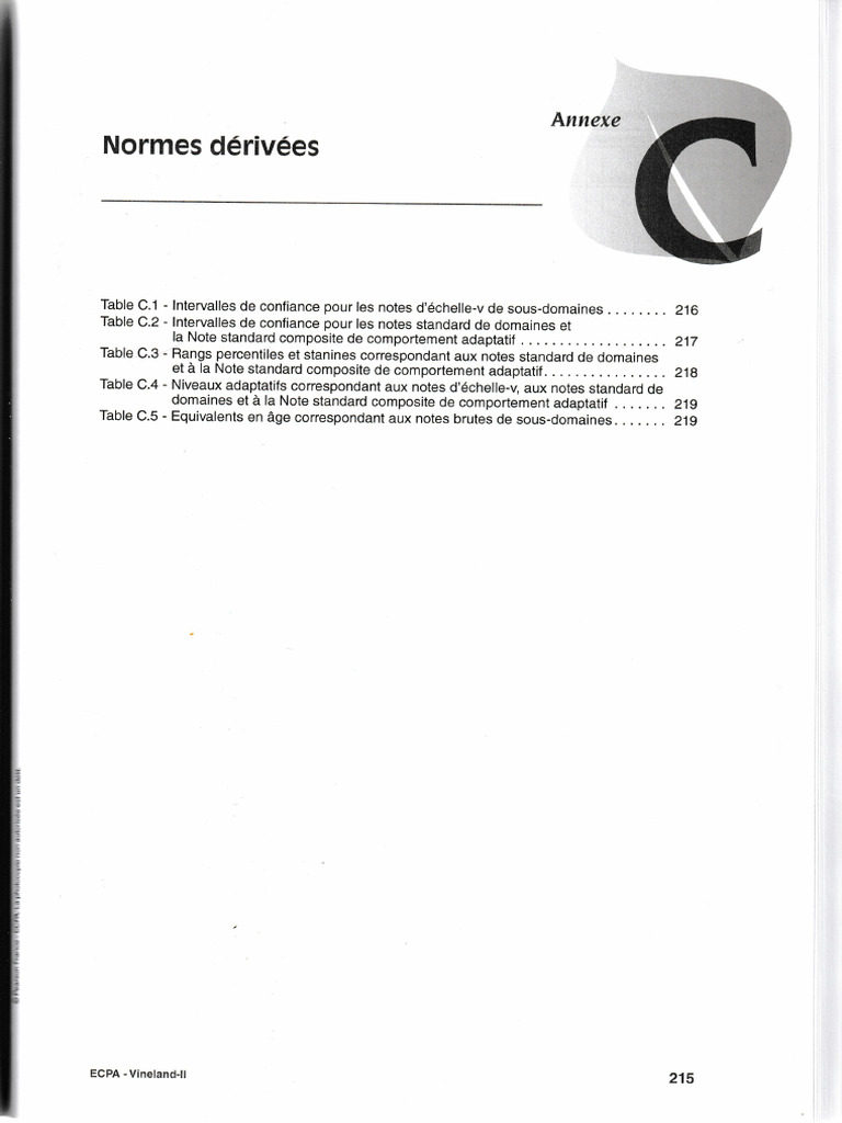 Vineland 2 Tables C | PDF