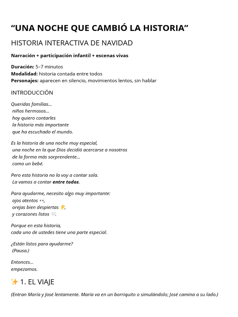 Historia Interactiva de Navidad para Niños | PDF | María, madre de ...
