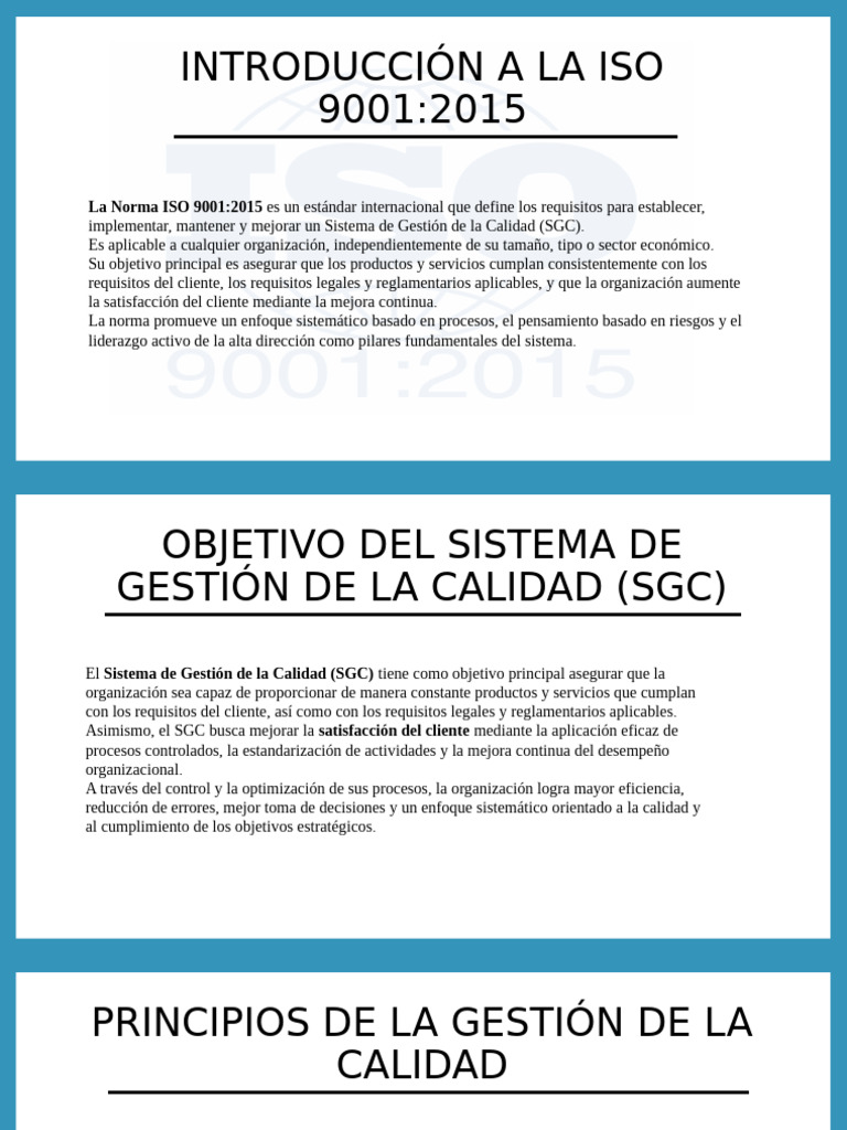 Guía Completa sobre ISO 9001:2015 | PDF | Sistema de manejo de calidad ...