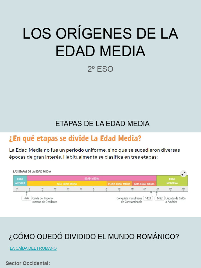 Los Orígenes de La e Media | PDF | imperio Bizantino | Edades medias