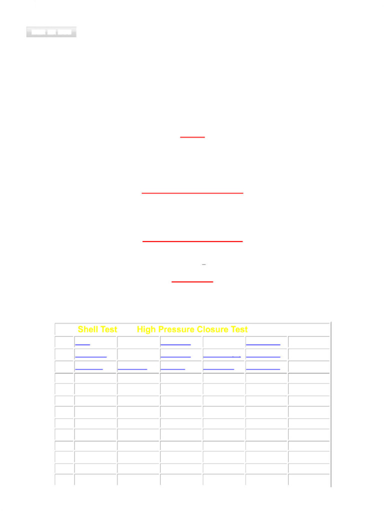 Pressure Test Requirements for Valves | PDF | Valve | Gases