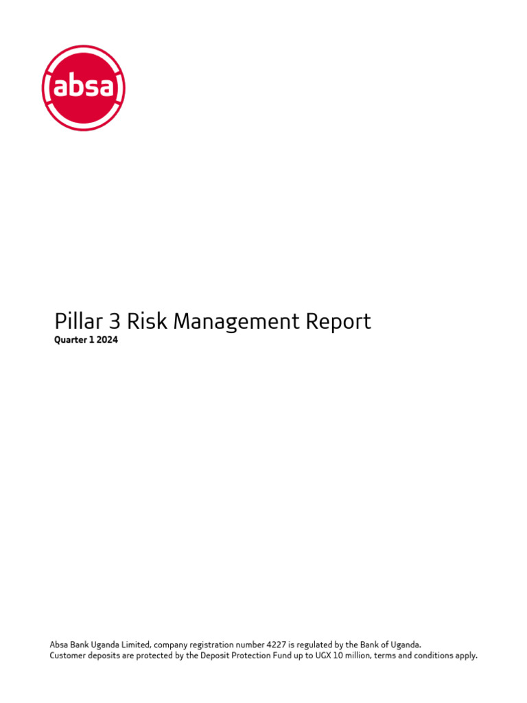Absa Bank Uganda Q1 2024 Risk Report | PDF | Basel Iii | Capital ...