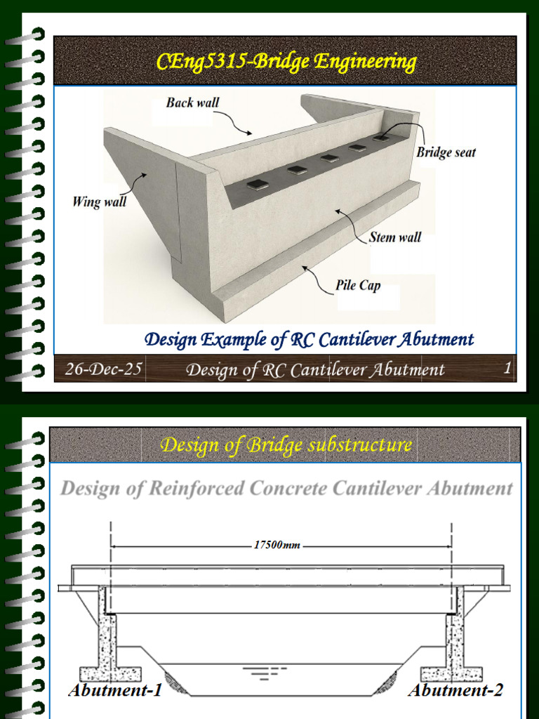 Cantilever Abutment | PDF | Bridge | Structural Engineering