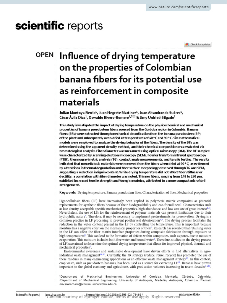 Influence of Drying Temperature On The Properties | PDF ...