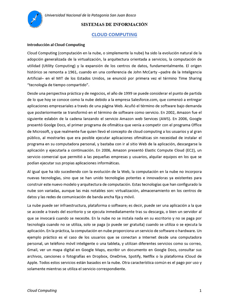 Introducción a Cloud Computing en 2023 | PDF | Computación en la nube ...