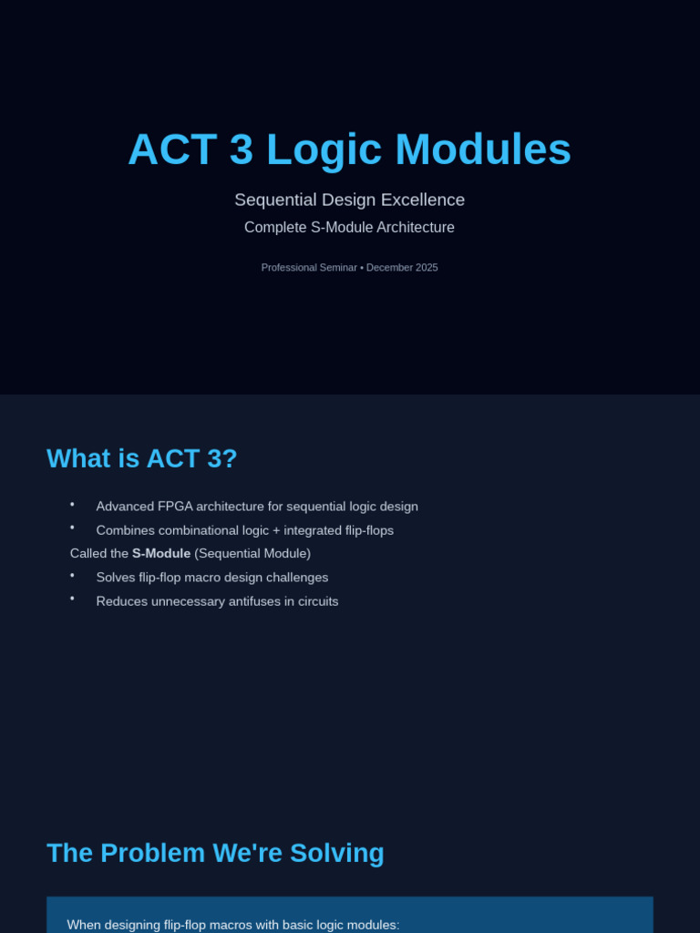 ACT 3 Logic Modules Seminar | PDF | Logic Gate | Electronic Engineering