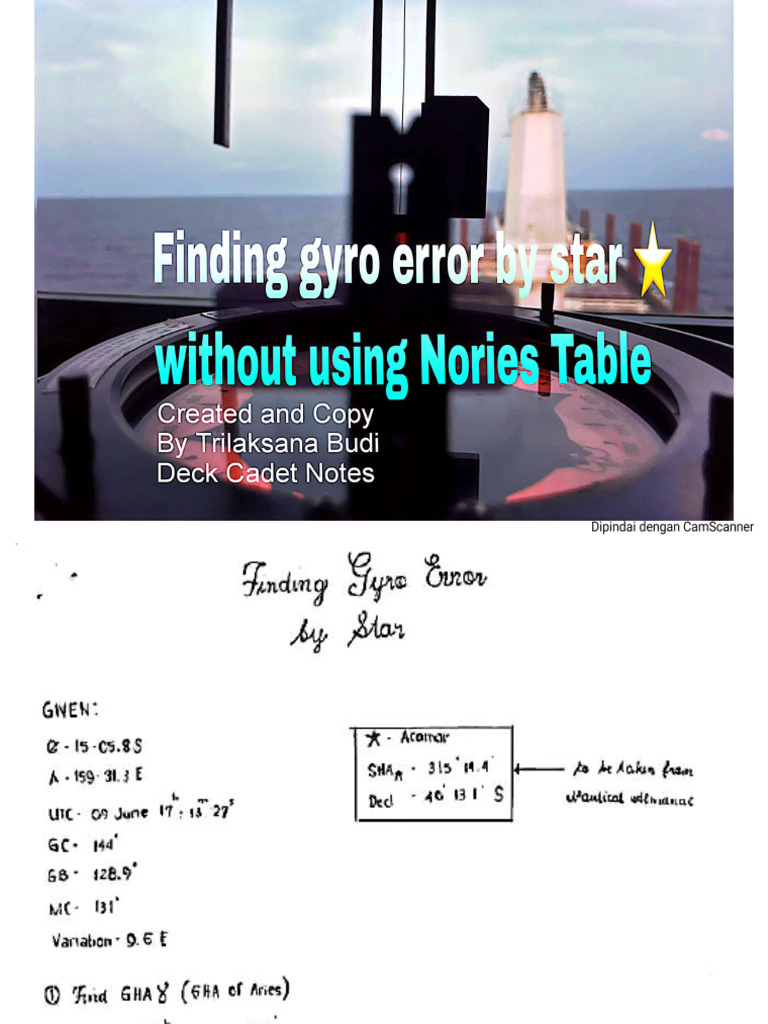Finding Gyro Error by Star Without Nories Table | PDF