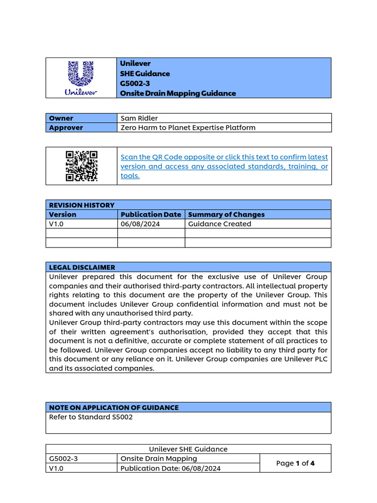 G5002-3 SHE Guidance Onsite Drain Mapping | PDF | Storm Drain ...