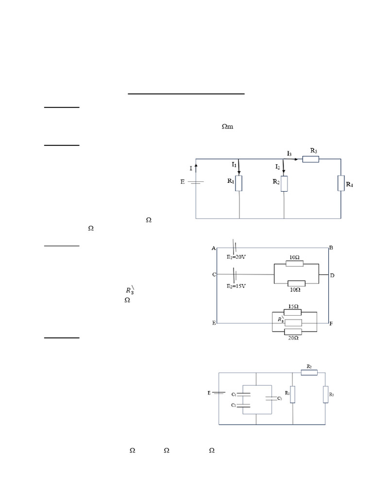 Electrokinetics Exercises for Physics Students | PDF