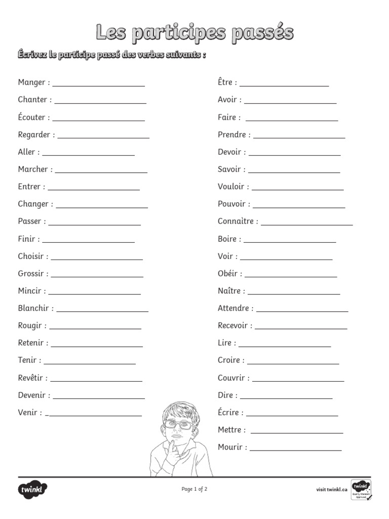 Participes passés : exercices et corrigés | PDF