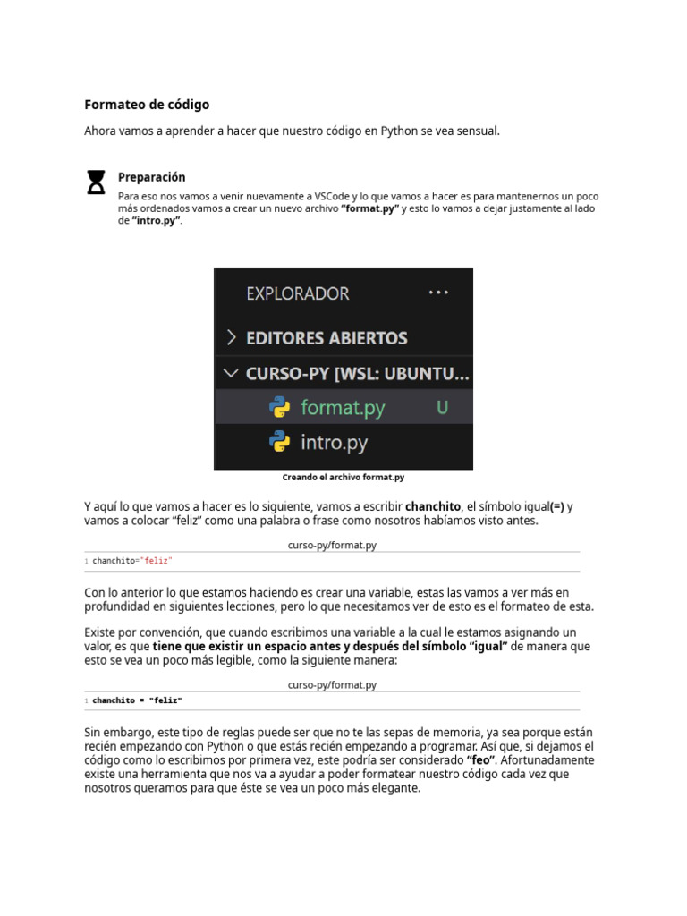 Formateo de Código en Python con VSCode | PDF | Programación de ...