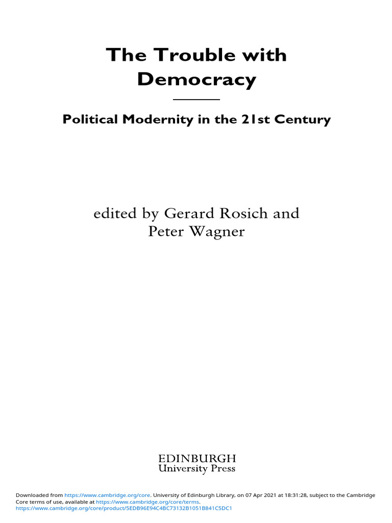 Challenges of 21st Century Democracy | PDF | Democracy | Political ...