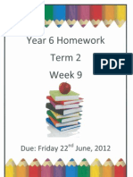 Year 6 Homework - Term 2 Week 9