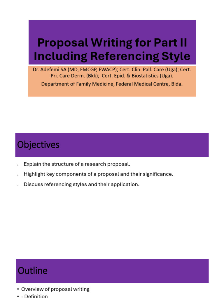 Proposal Writing Guide and Referencing Styles | PDF | Citation