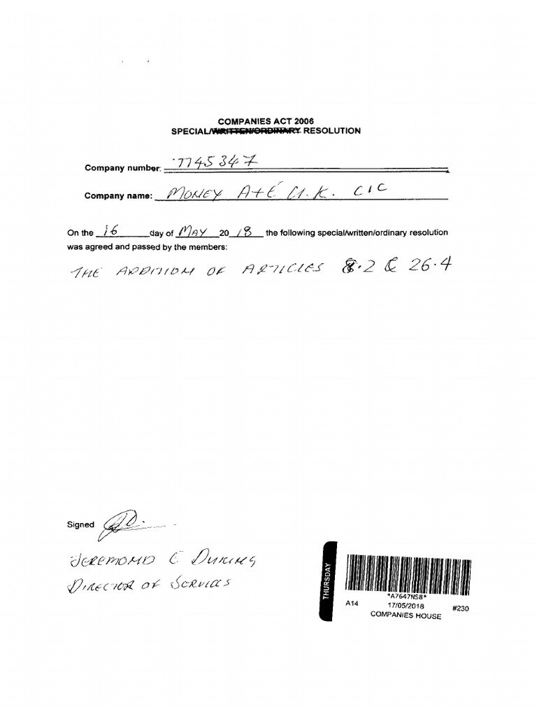 Companies House Document | PDF
