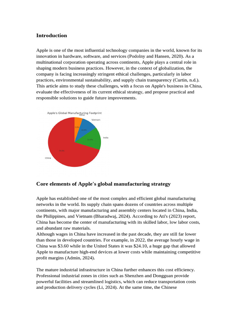 Apple's Ethical Challenges in China | PDF | Sustainable Energy | Supply ...