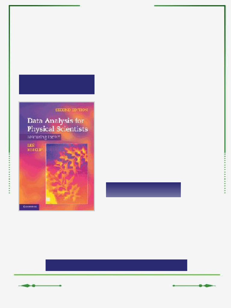 Data Analysis For Physical Scientists Featuring Excel 2nd Edition Les ...
