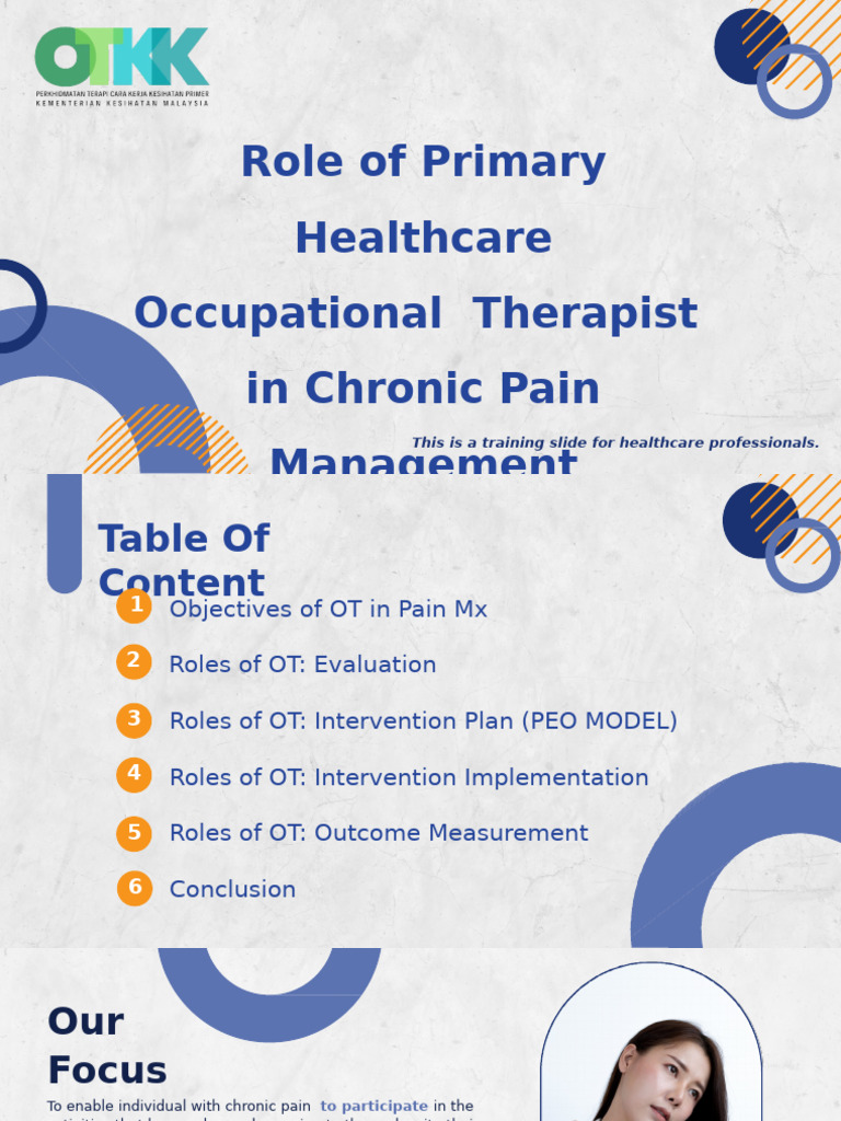 OT's Role in Chronic Pain Management | PDF | Occupational Therapy ...