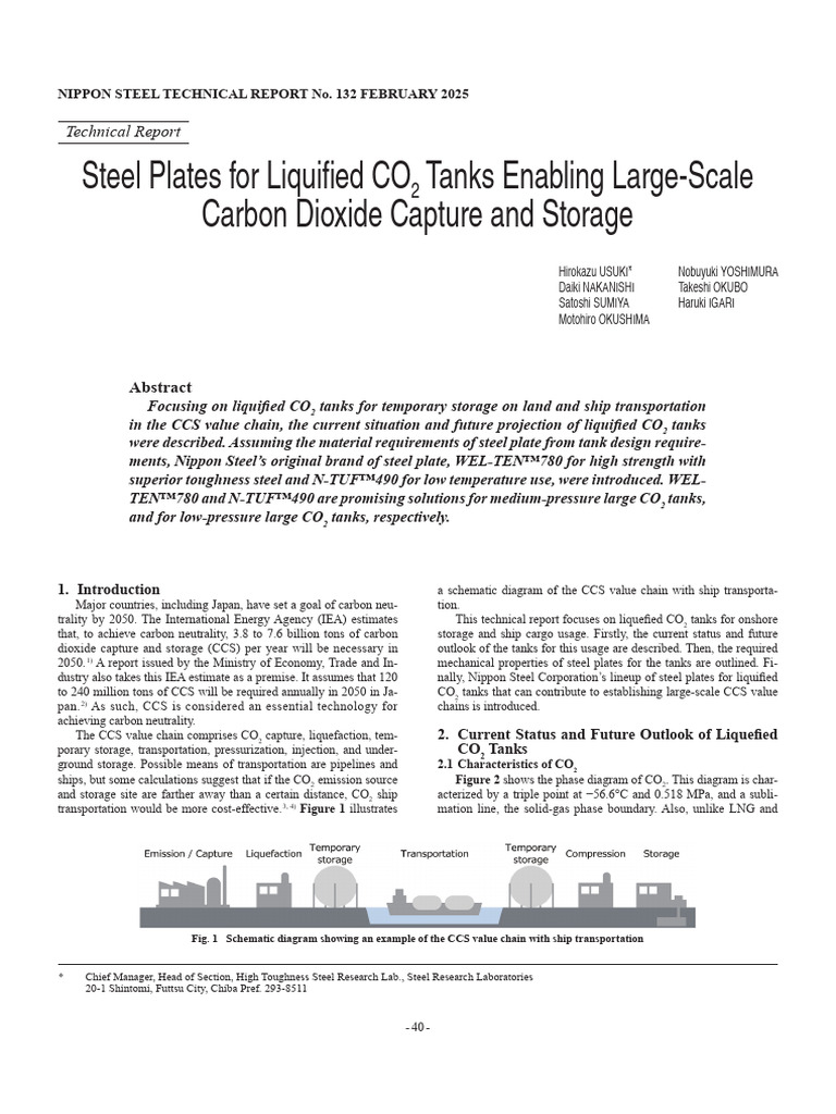 Steel Plates for CO2 Storage Tanks | PDF | Carbon Capture And Storage ...