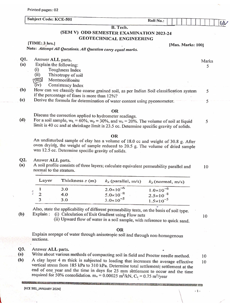 End Sem Papers (2023-2024) | PDF