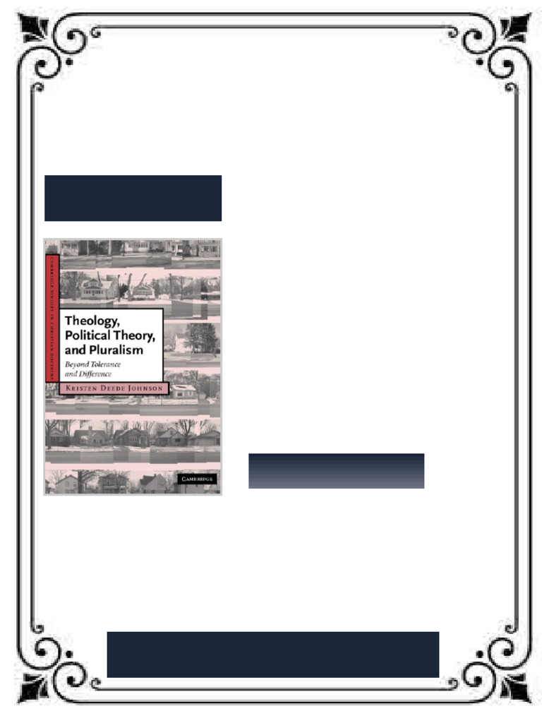 Theology Political Theory and Pluralism Beyond Tolerance and Difference ...