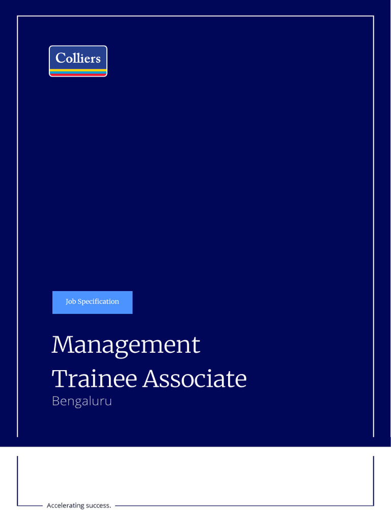 Management Trainee Job at Colliers | PDF | Economies | Business