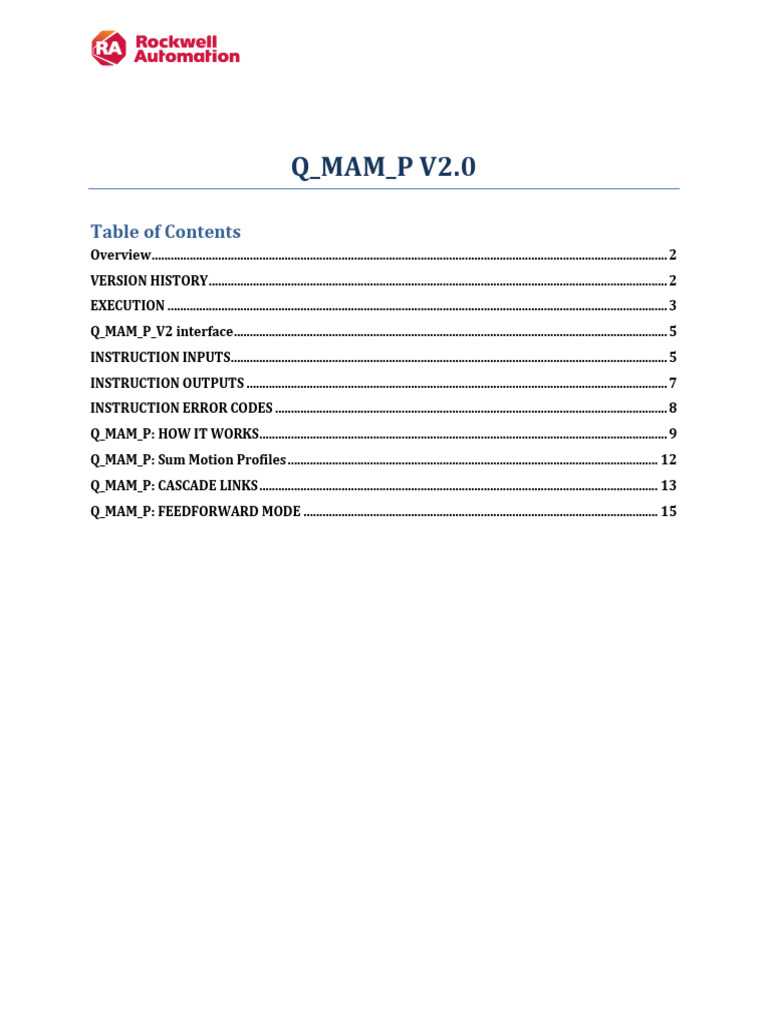 Q Mam P V2.0 | PDF | Acceleration | Parameter (Computer Programming)