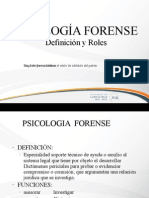 PSICOLOGÍA FORENSE Def y Rol