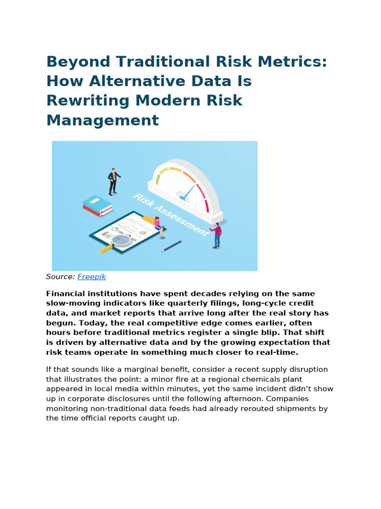 Alternative Data in Modern Risk Management | PDF | Analytics | Risk