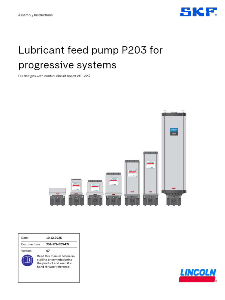 P203 SKF LINCOLN DC V Series | PDF