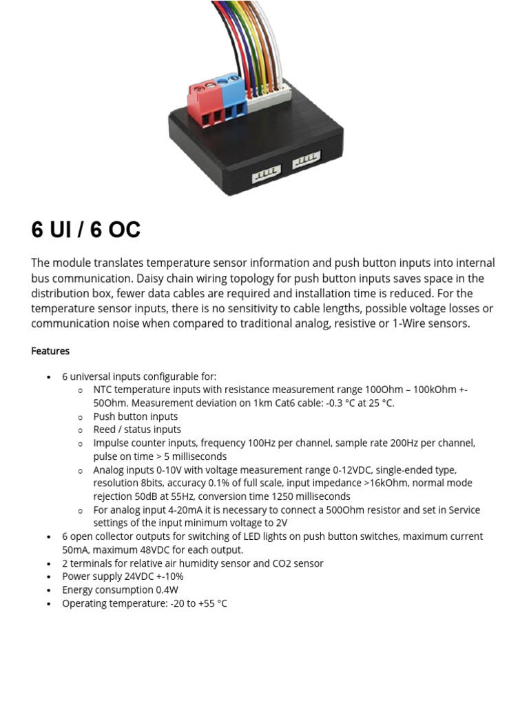Universal Input Module for Sensors | PDF