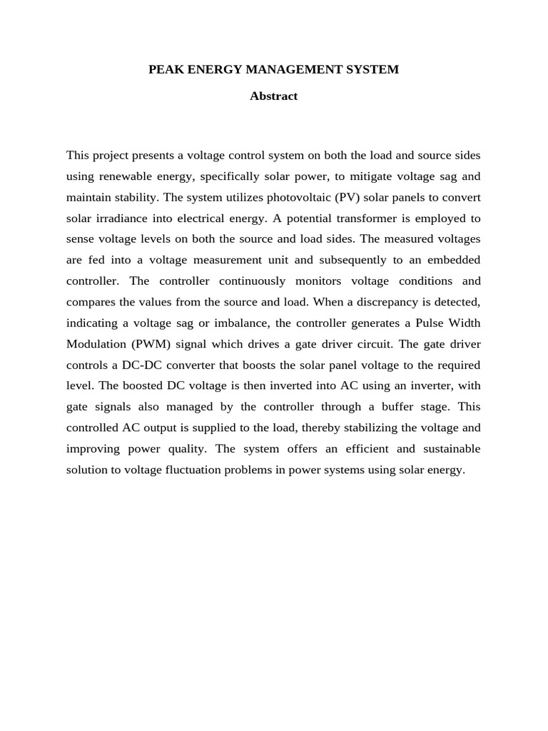 Solar PV Voltage Stability Solutions | PDF | Mosfet | Field Effect ...