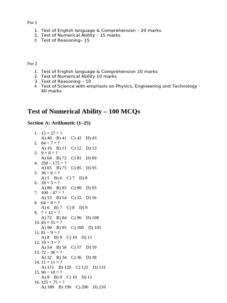 English and Math Test Questions | PDF | Area | Speed