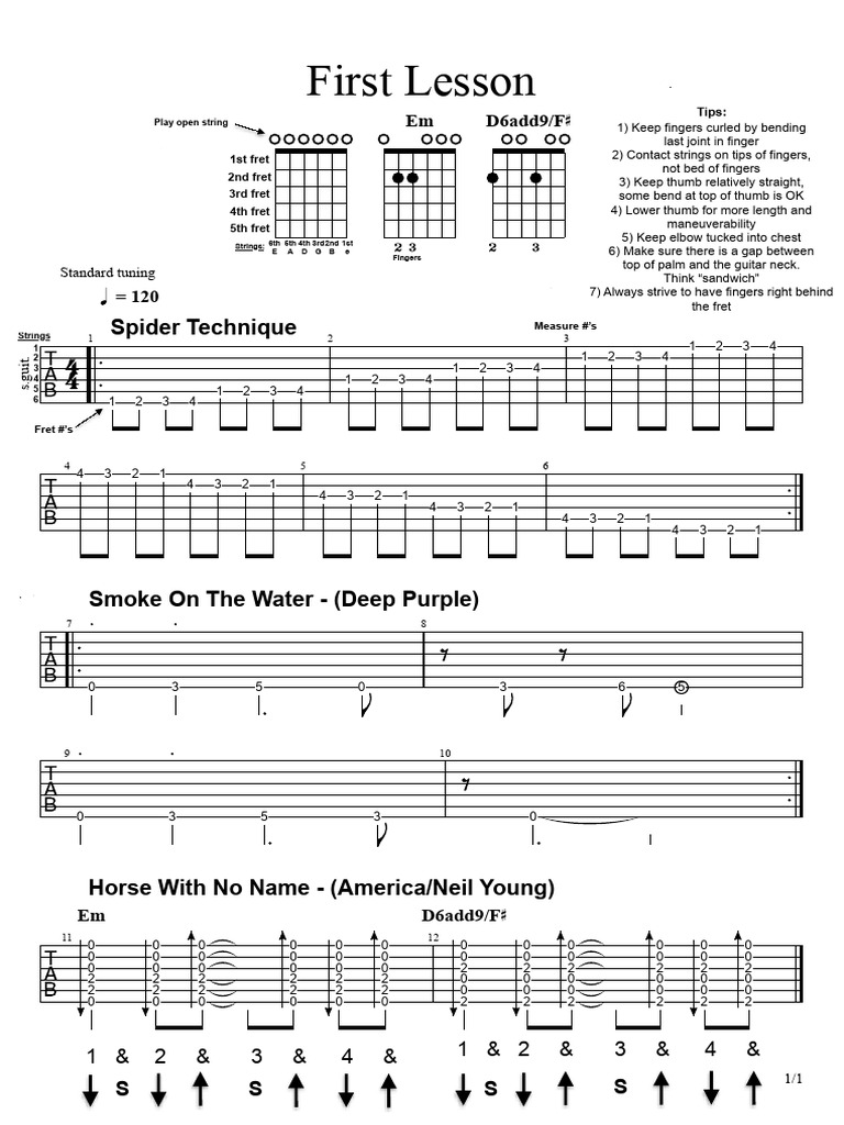 Beginner Guitar Techniques and Songs | PDF | Guitars | Irish Musical ...