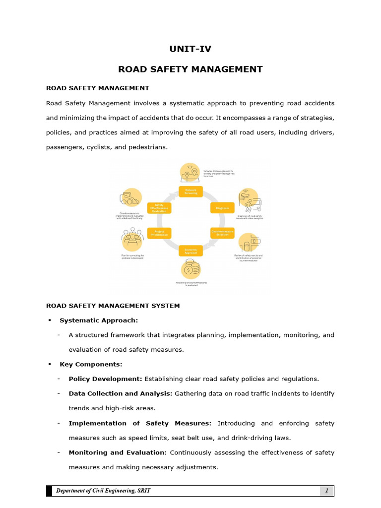 Road Safety Management Strategies | PDF | Traffic | Road Traffic Safety