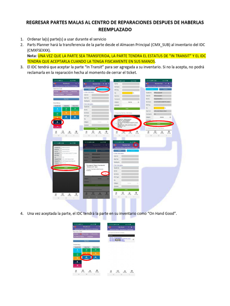 FSEs Part Return | PDF