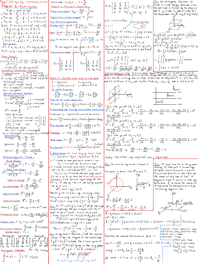 Vector Algebra and Electromagnetism Concepts | PDF | Physical ...