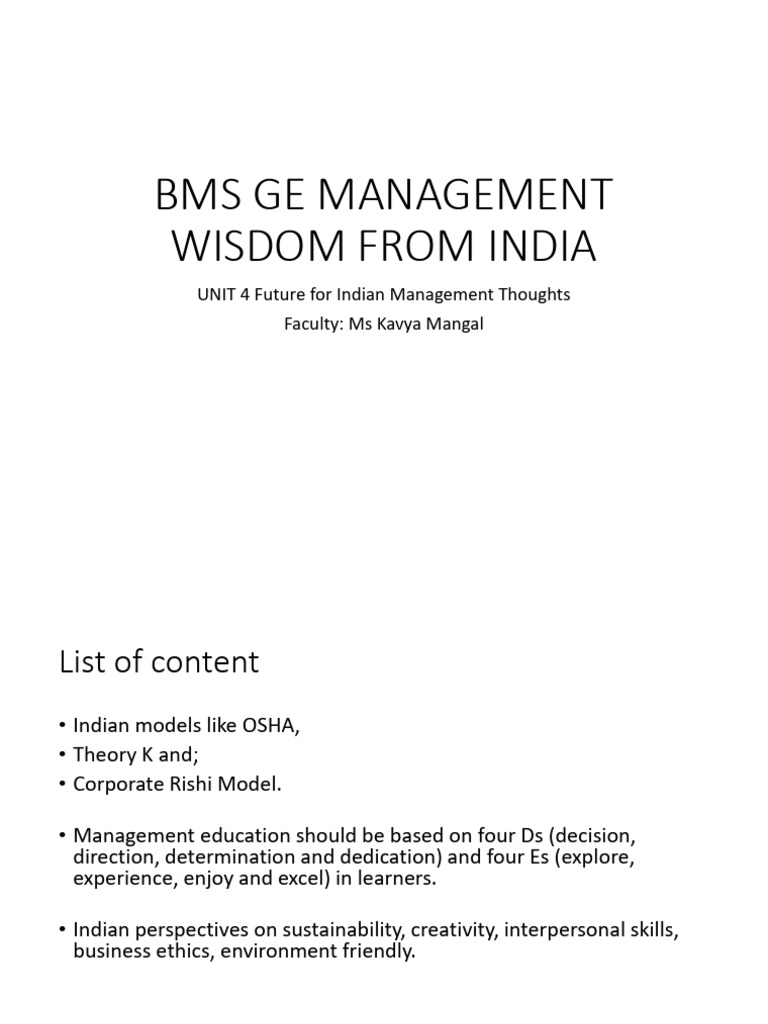 Future of Indian Management Models | PDF | Wisdom | Corporate Social ...