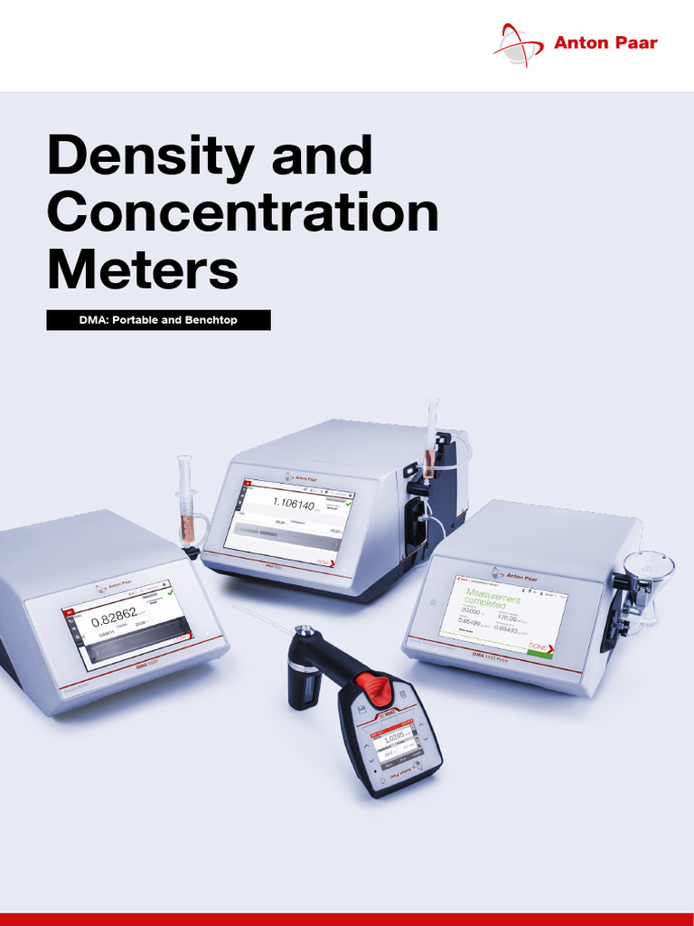 DMA Density Meters: Precision & Versatility | PDF | Density | Calibration