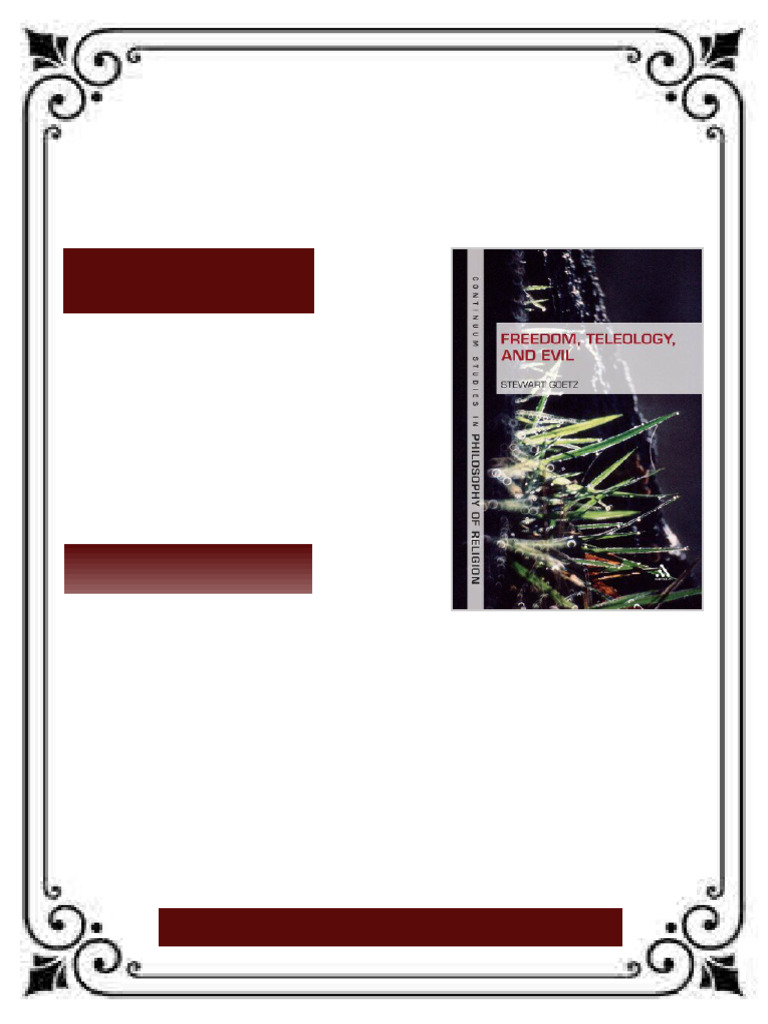 Freedom Teleology and Evil 1st Edition Stewart Goetz ebook professional ...