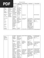 Nursing Care Plan Jan. 13 2011