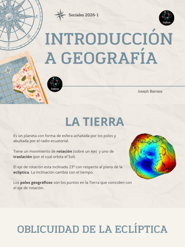 Geografía de la Tierra: Ejes y Mapas | PDF | Tierra | Ecuador