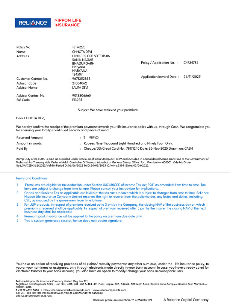 124507_18176270_20251127_G (1) | PDF | Insurance | Life Insurance