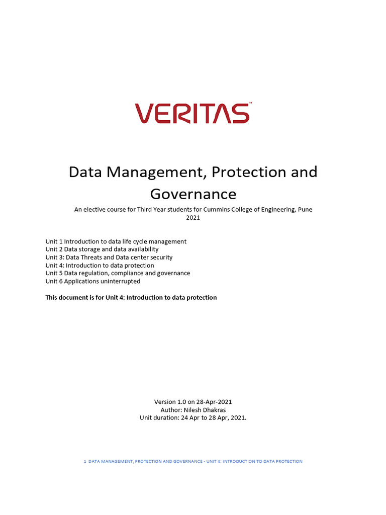 Introduction to Data Protection Guide | PDF | Backup | Computer File