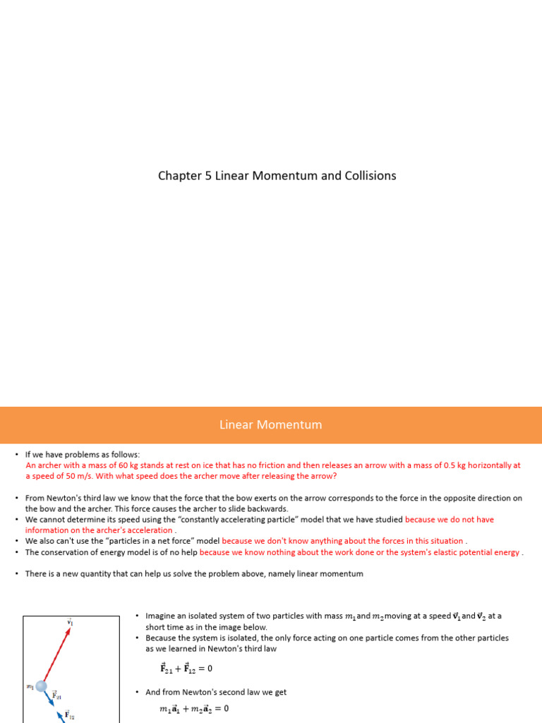 Linear Momentum and Collision Concepts | PDF | Momentum | Collision