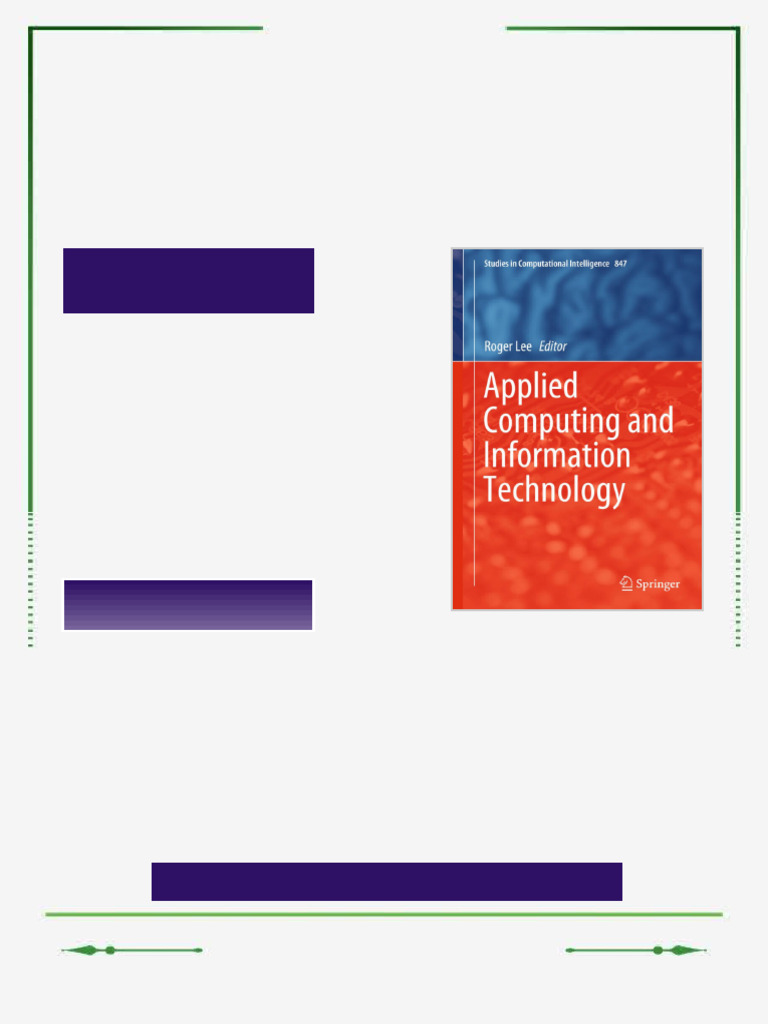 Applied Computing and Information Technology Roger Lee Ebook All ...